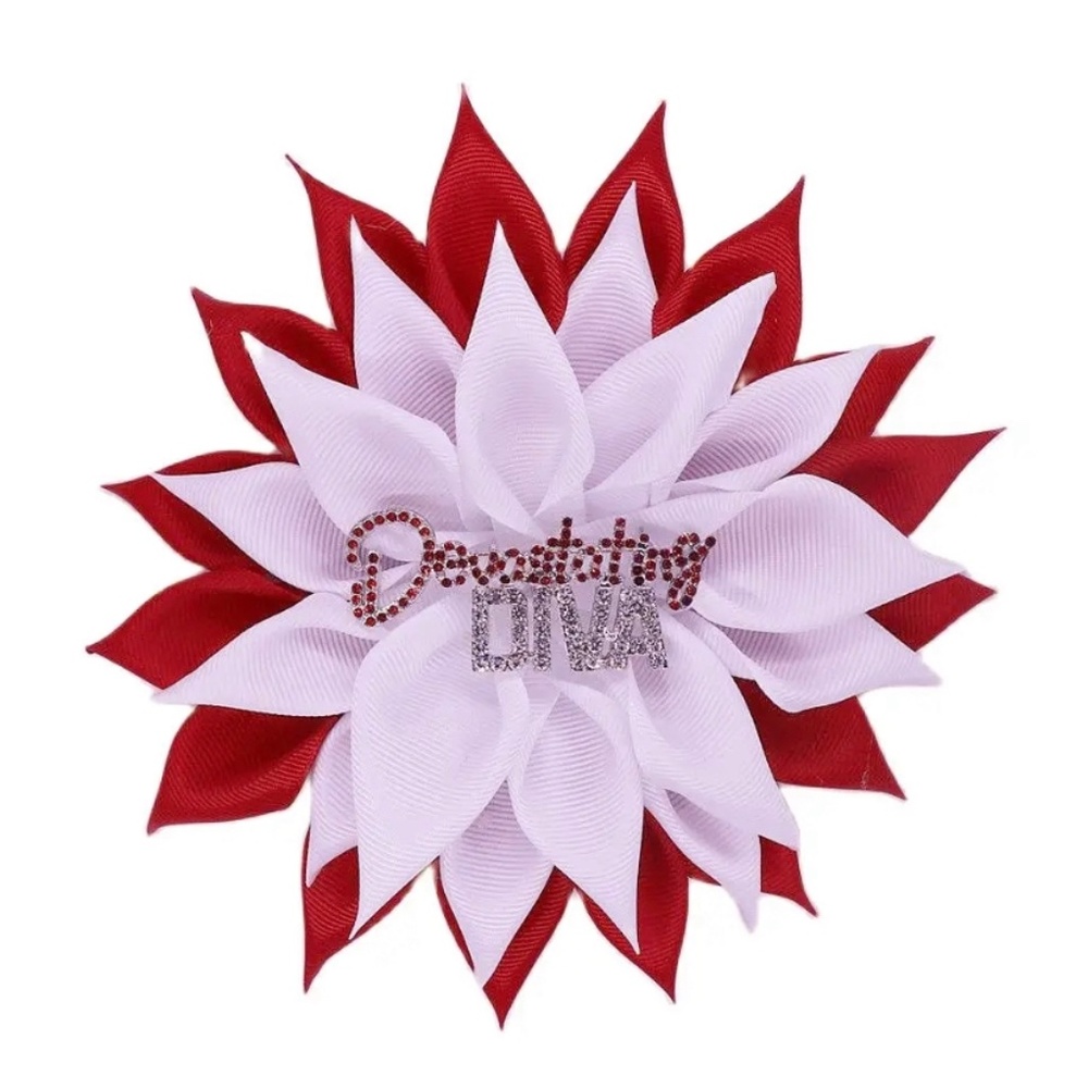 Delta Sigma Theta flower brooch pin